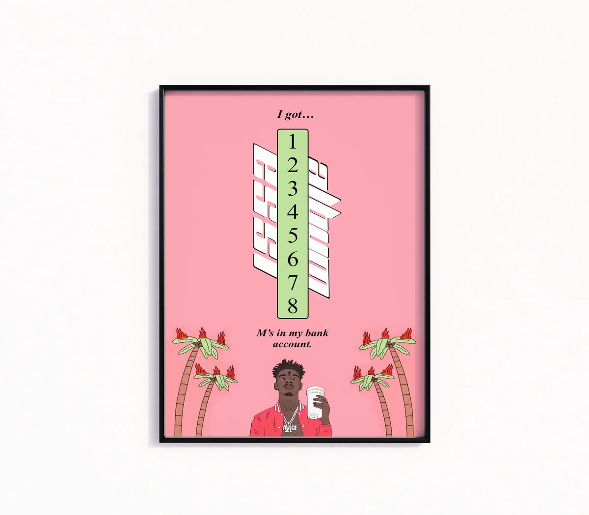 21 Savage "Bank Account" Poster