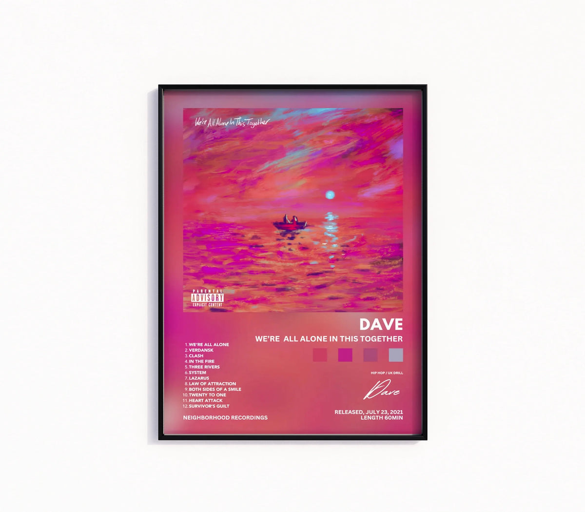 Dave "We're All Alone in This Together" Album Poster