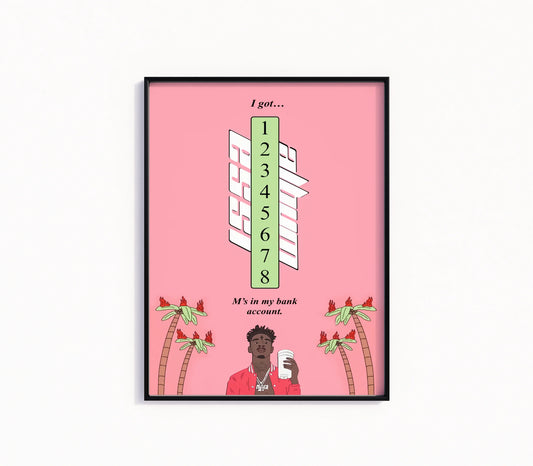 21 Savage "Bank Account" Poster