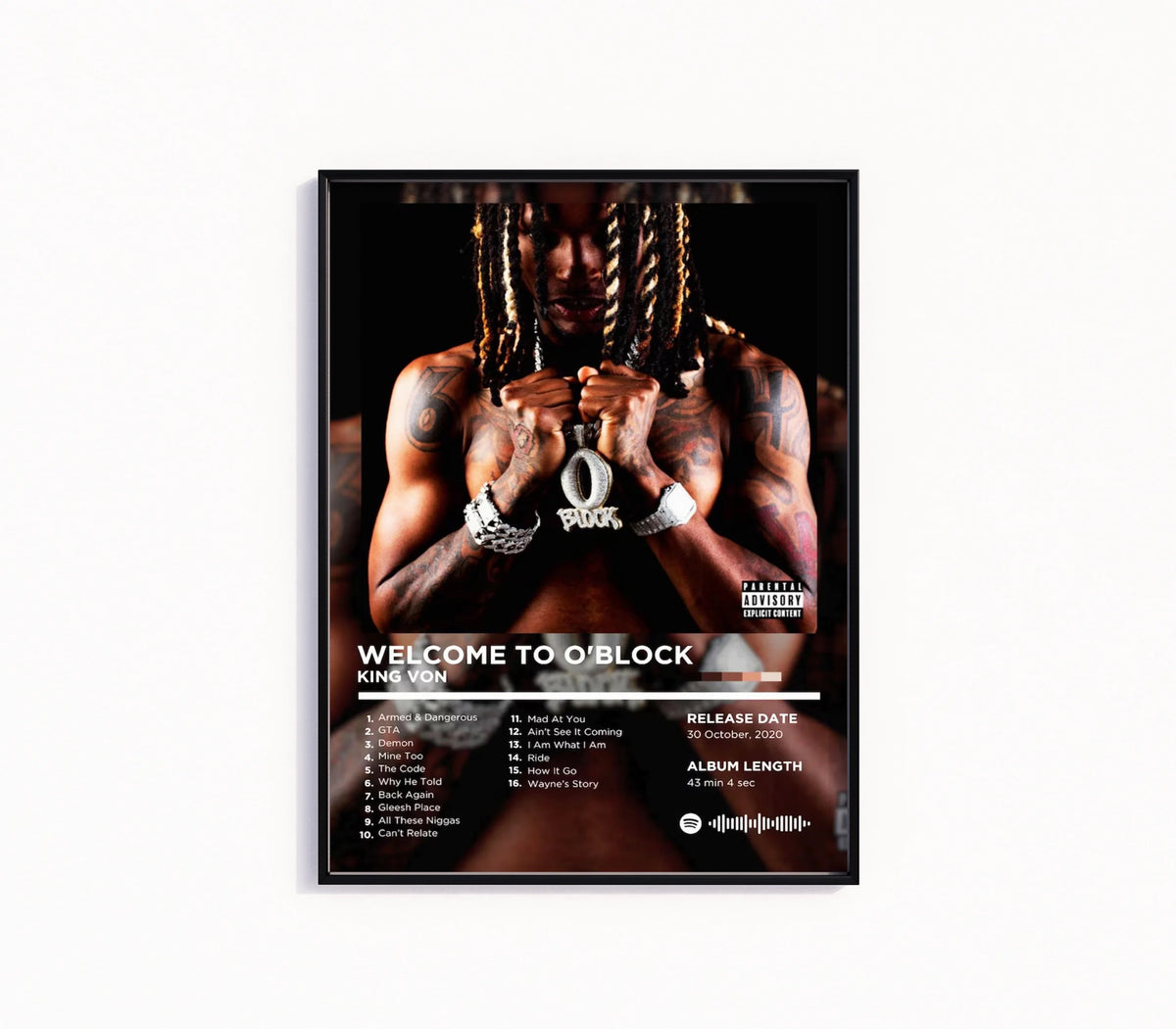 King Von "Welcome To Oblock" Album Poster