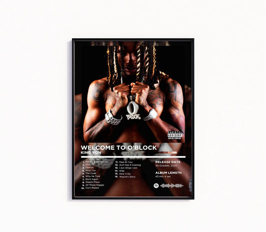 King Von "Welcome To Oblock" Album Poster